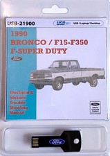 1990 Ford F150 F250 F350 Bronco Electrical & Vacuum Troubleshooting Manual USB