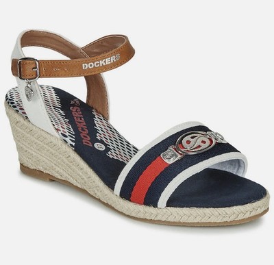 Dockers by Gerli women's sandal size 37 strappy wedge sandal