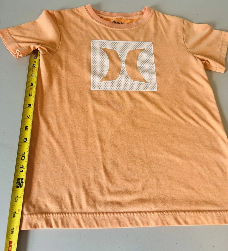 Hurley Orange Boys Medium T-Shirt Lot of 10-12 Years Short Sleeve Graphic Logo - Image 3 of 4