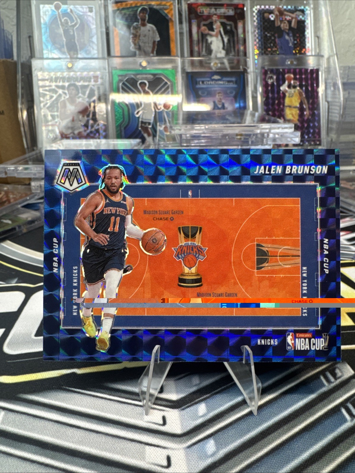 2024-25 Panini Mosaic NBA In-Season Tournament NBA Cup Jalen Brunson Blue Knicks