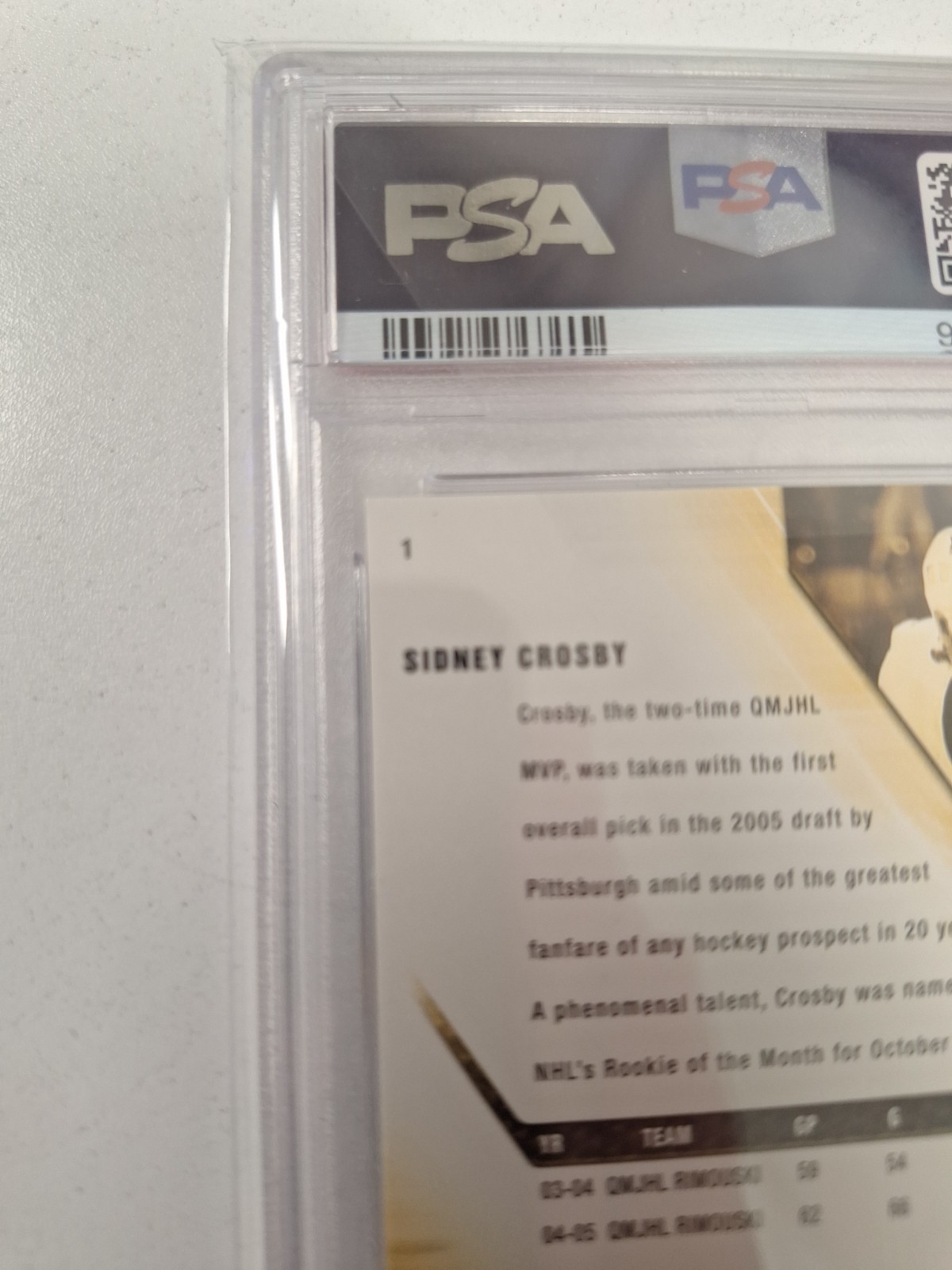2005-06 Upper Deck Rookie Class - Sidney Crosby #1 (RC) - PSA 9 MINT! view 5