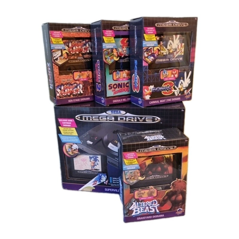 SEGA ▪︎ Mega Drive ▪︎ Sonic & 2 & 3 & Street Fighter & Altered Console Dioramas