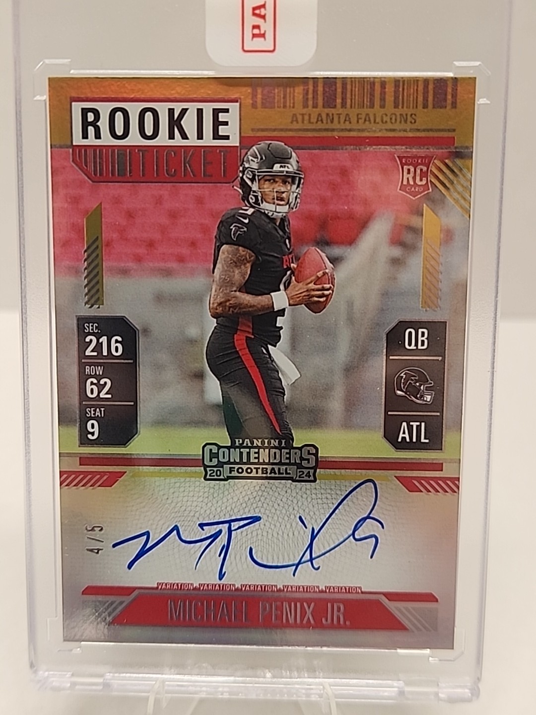Panini 2024 Contenders Rookie Ticket Michael Penix Jr /5 Gold Auto