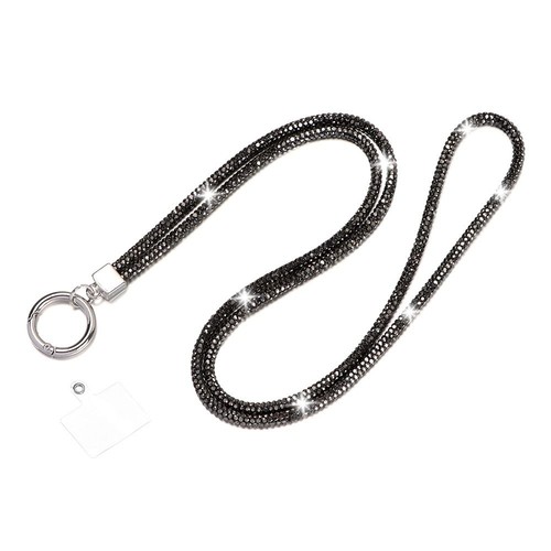 Chain Straps Rhinestone Phone Lanyard Crystal Anti-lost Rope Hanging Cord - Photo 16 sur 26
