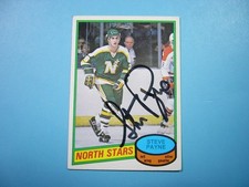 1980/81 O-PEE-CHEE NHL HOCKEY CARD #274 STEVE PAYNE EX  SHARP AUTO AUTOGRAPH OPC