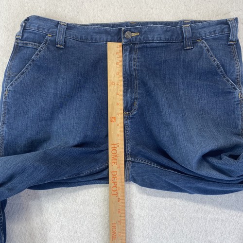 Jean Carhartt homme 42x32 coupe décontractée jambe droite robuste flex vêtements de travail denim - Photo 13/13