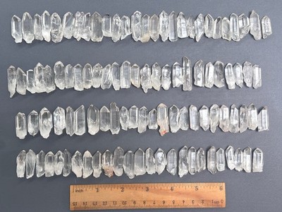 100pcs Bulk Rough Clear Crystal Quartz Small Mini Points Terminated Tips