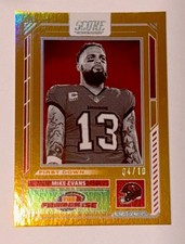 2025 Panini Score Football Mike Evans /10 Gold First Down-Non Auto SSP Bucs Rare