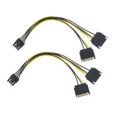 2 Packs Dual SATA to 8 Pin 6 2 Pin Video 2Packs Dual SATA to 8 Pin 6 2 Pin 