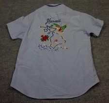 Polo Ralph Lauren Shirt Men Blue L Hawaii Tiger Military Embroidered RL-67