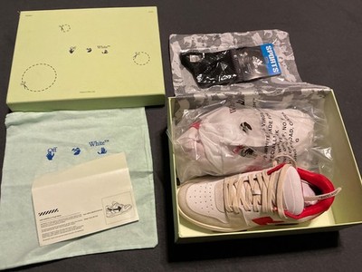 Authentic Off-White c/o Virgil Abloh Vulc Hi Top  Gym Shoes Lovers  Sneakers