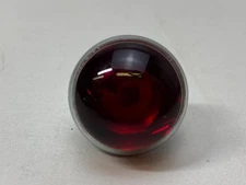 NOS motorcycle bicycle 1" GLASS REFLECTOR license plate RED Domed #17