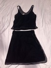 Emporio Armani Black Velvet 2-Piece Tank Top & Skirt Set Women’s Size 38 — photo 2