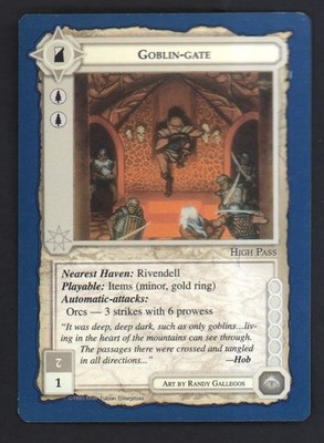 1997 Lord Of The Rings MECCG - Goblin-Gate - LP Unlimited Blue Border