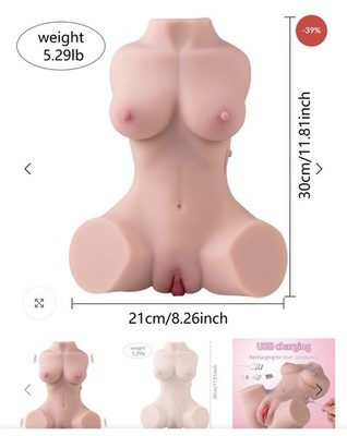 Susie Mini Female Vibrating Torso Sex Doll