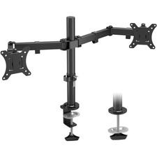 BONTEC Supporto per Doppio Monitor per Schermi 13-32 VESA 75x75/100x100 Bracci