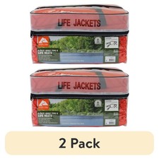  8 pack Ozark Trail 4-Pack Adult Type II Life Vest, Includes Storage Bag, Orang