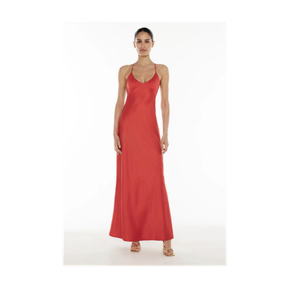 Manning Cartell Red Strappy Slip Dress V-Neck Sleeveless Long Size US4 |  eBay