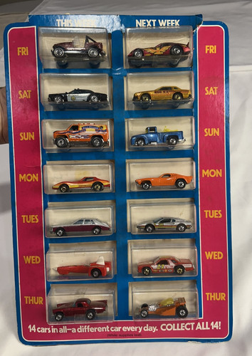 RARE Vintage 1983 McDONALD'S HOT WHEELS TEST MARKET DISPLAY WITH ALL 14 VEHICLE