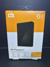WD 6TB My Passport Portable External Hard Drive HDD-WDBR9S0060BBK-WESN