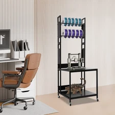 Heavy Duty Mobile Printer Table with Wheels for Studio Office Storage Black