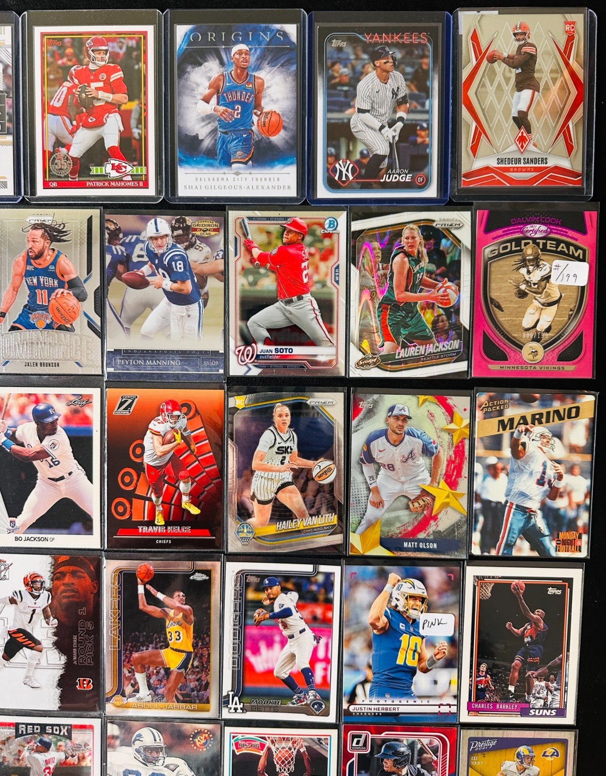 HUGE Sports CARD LOT! Jersey AUTO RC, SP, PRIZM Aaron Judge, Patrick Mahomes! view 4
