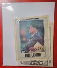 Tom Landry Signed Dallas Morning News Full Newspaper PSA Auto Cowboys