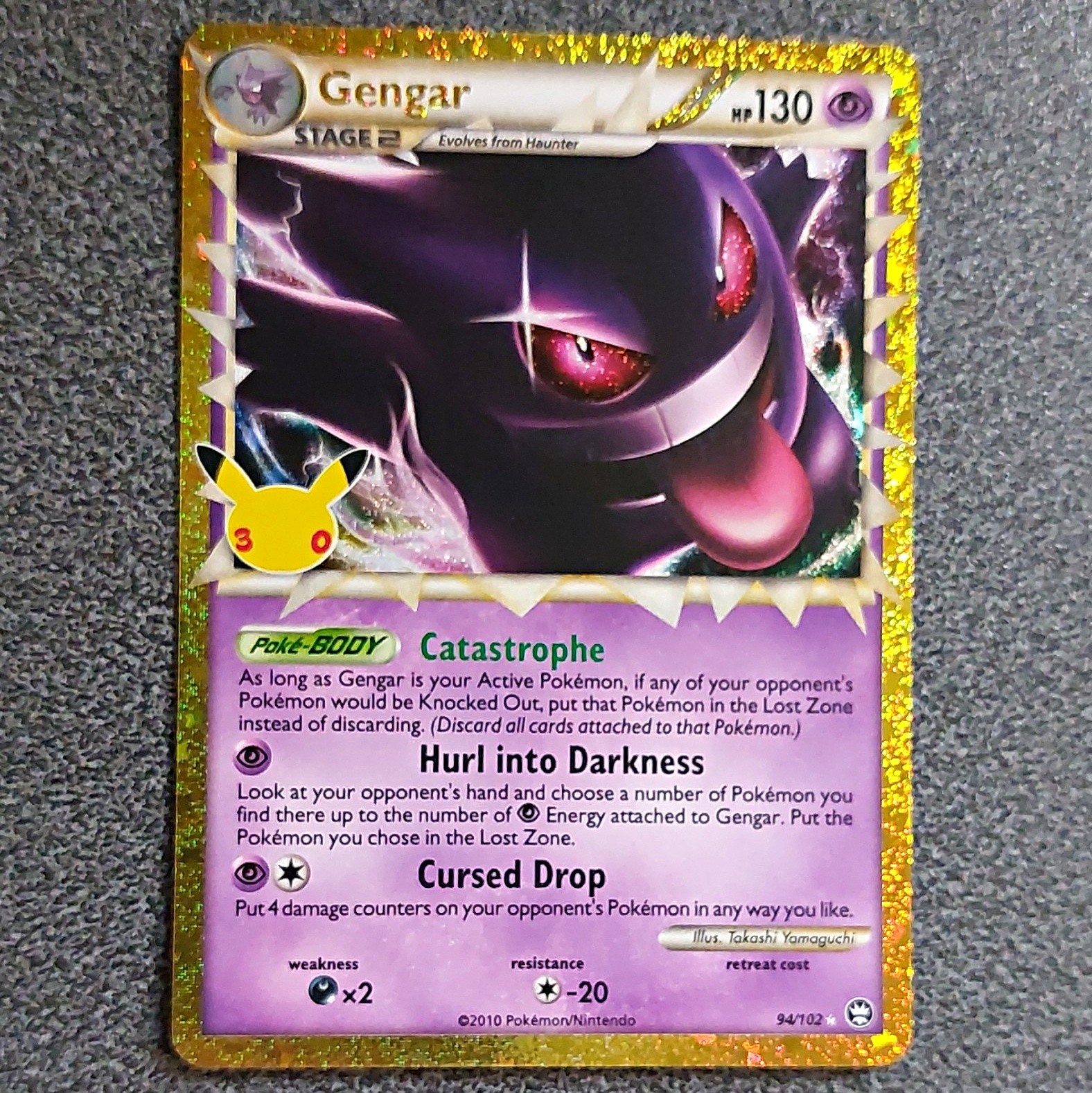 Pokémon TCG Gengar Prime 94/102 30th Anniversary Rare English
