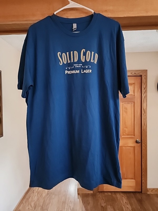 Founders Brewing Company Grand Rapids MI T Shirt Mens XL New Blue Solid Gold