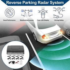 Car Auto Vehicle Reverse Backup Radar System 8 Parking Sensors Black