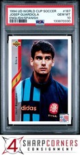 1994 UPPER DECK WORLD CUP SOCCER ENGLISH/SPANISH #187 JOSEP GUARDIOLA RC PSA 10