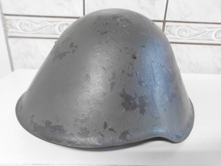 Stahlhelm M56 DDR NVA 1960 mit seltenem Inlett 3 Nieten Originallack Casque