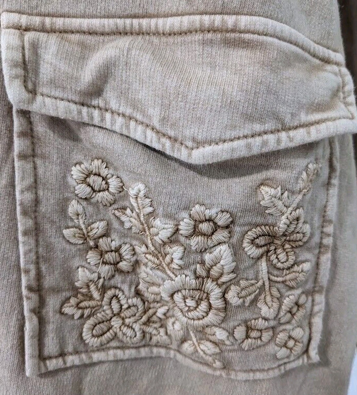 Boho Jacket Solitaire Button Front Embroidered Po… - image 3