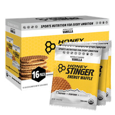 Lot of 2 16 Pack Honey Stinger Organic Vanilla Energy Waffle - EXP AUG2026