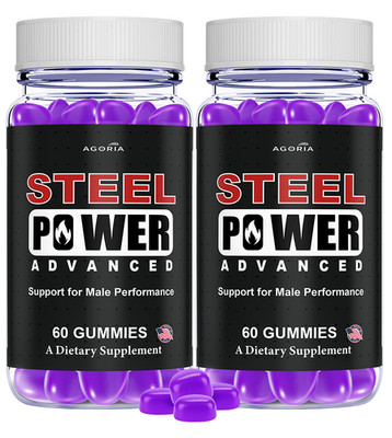 (2 Pack) Steel Power Gummies for Men Performance , SteelPower Supplement Gummies