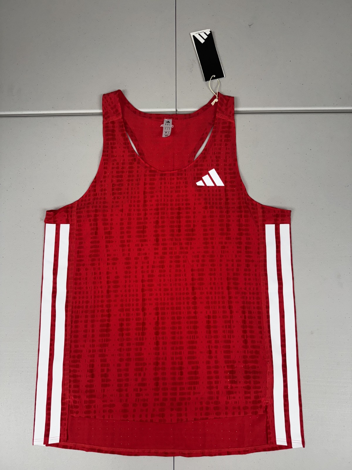 Adidas Men's Adizero Running Singlet Red NWT Pick Size JF3462 $70