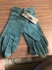 Fownes Leather Gloves Womens Size 7 1/2  Teal Color Suede Lined Winter Warm — photo 1