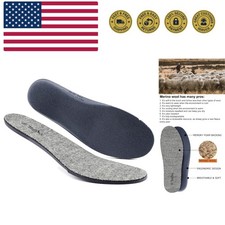 Thick Merino Wool Insoles for Women Fur Fleece Shoes Inserts Memory Foam Cush...