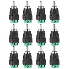 RCA Plugs for Speaker Wire, RCA to AV Screw Terminal Connector, Phono RCA Male P