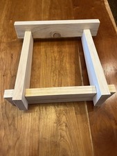 low profile tilted speaker stand wood pair unfinished pine
