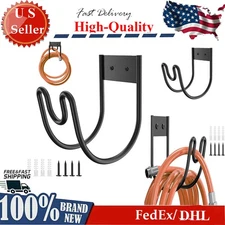 2 Pack Heavy Duty Stainless Steel Garden Hose Holder Metal Hose for Water Hose