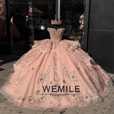 Sparkly Beads Quinceanera Dresses Ball Gown Sleeveless Lace up Bow Tulle15 Anos