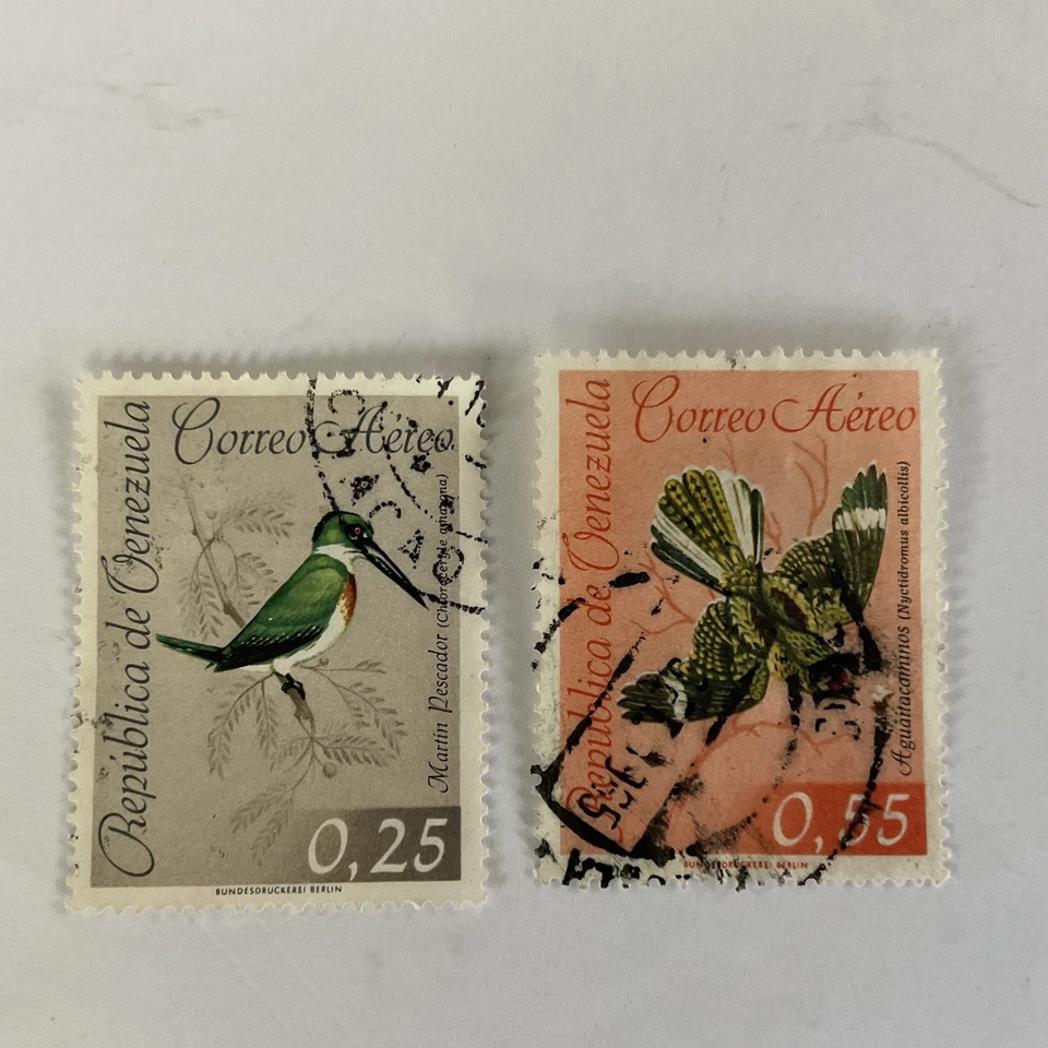 Lot~13 Venezuela stamps~1962-1964~Air Post~surcharge~bird~Gallegos~blast furnace - Image 4 of 4