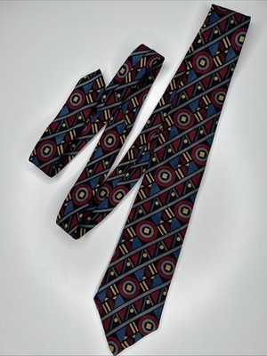 Max Active Worldwide Men s Necktie Geometric Primary Colors, Skinny, 2.75Wx49L