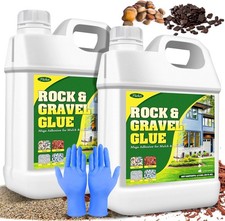 Rock Glue, Mulch Glue 1 Gallon / 128oz - Fast Drying and Long Lasting Pea Gravel