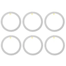 55x1mm ODxT Glitter Universal Wireless Metal Ring Sticker, 6 Pack, Silver Tone
