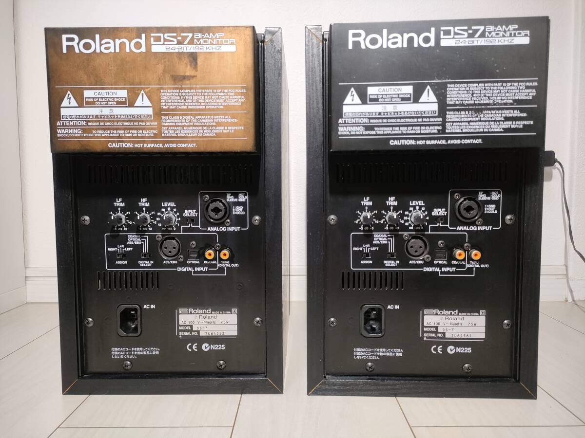 希少動作品！Roland ローランド パワード・モニター DS-7 2本セット 希少動作品！Roland ローランド パワード・モニター DS-7 2本セット