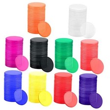 300 Pieces 10 Colors Plastic Learning Counters Disks Bingo Chip Style 1