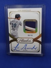 2024 Panini Flawless Luis Gonzalez Prime Patch Auto Gold /10 Diamondbacks 