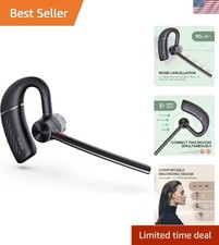 Noise Isolating Bluetooth Headset - 10H Talk Time Hands-Free Calling Function